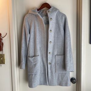 Aritzia Women's Wilfred Wool Blend Coat Size Small Gray Hooded